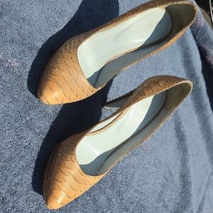 Sergio Rossi Brown Textured Heels